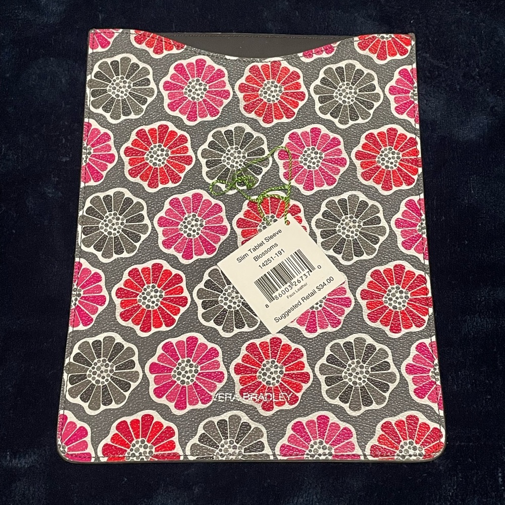 Vera Bradley Slim Tablet Sleeve in Cheery Blossoms Pattern